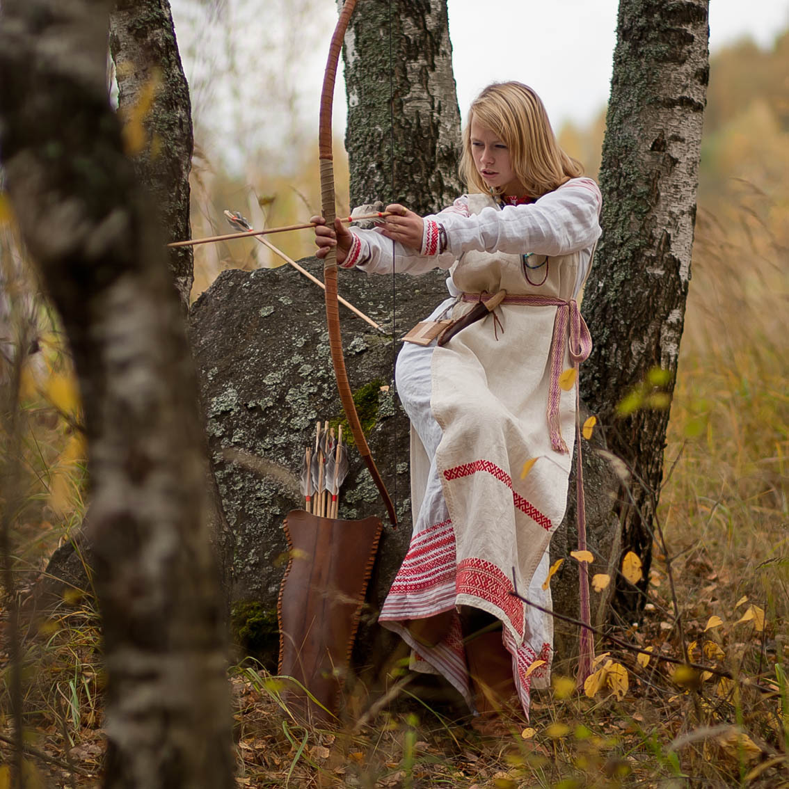 Sexy photo Girls in Slavic costumes in Krasnoyarsk