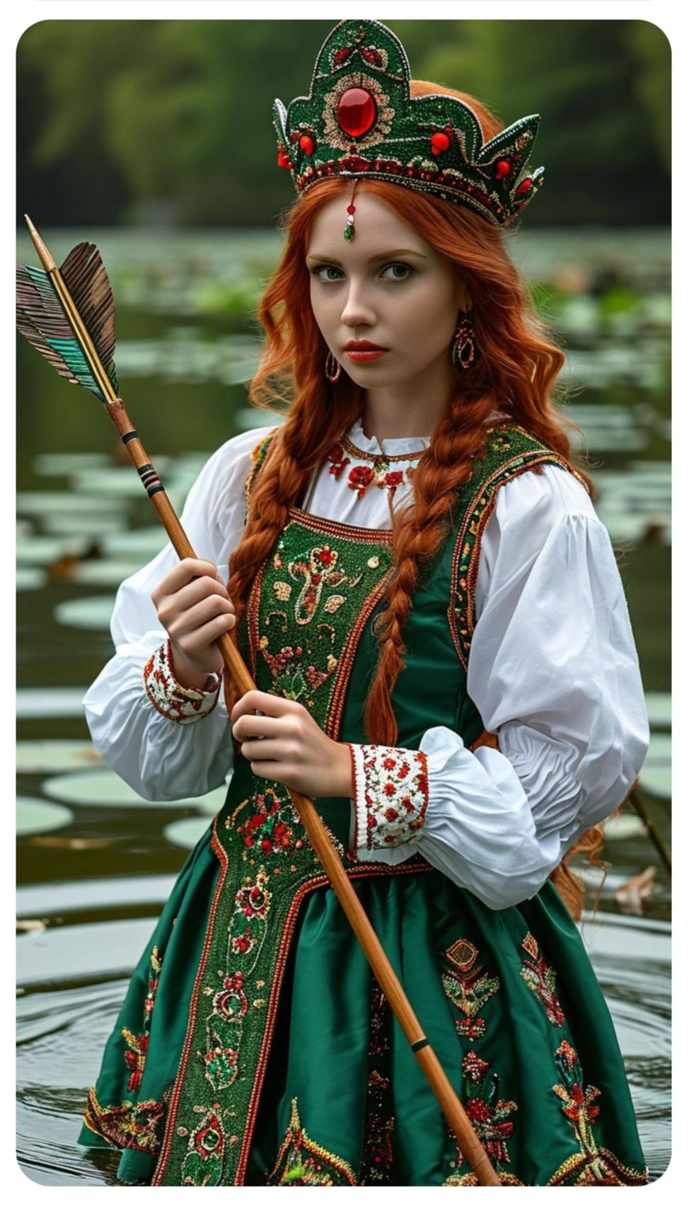 Nude girl Girls in Slavic costumes in Krasnoyarsk